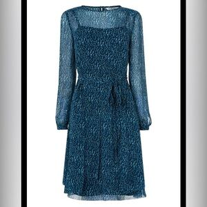 L.K. Bennett London Bryony Silk Dress in Evergreen Sz 2 Elegant Chic Ruffle